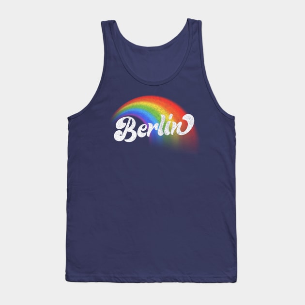 Berlin / Faded Vintage-Style Design Tank Top by DankFutura